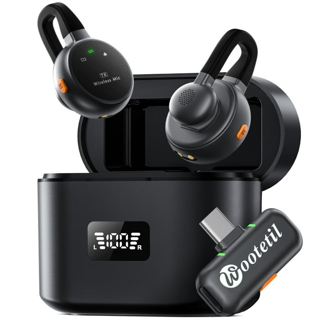 Micrófono Lavalier inalámbrico Wootetil para iPhone/Android