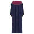 thumbnail image 4 of YONGHS Robes de Clergé pour Femmes à Blocs de Couleur Robes de Chœur à Fermeture Éclair devant Robe de Pasteur Prêtre Prédicateur Bleu Marine P, 4 of 6