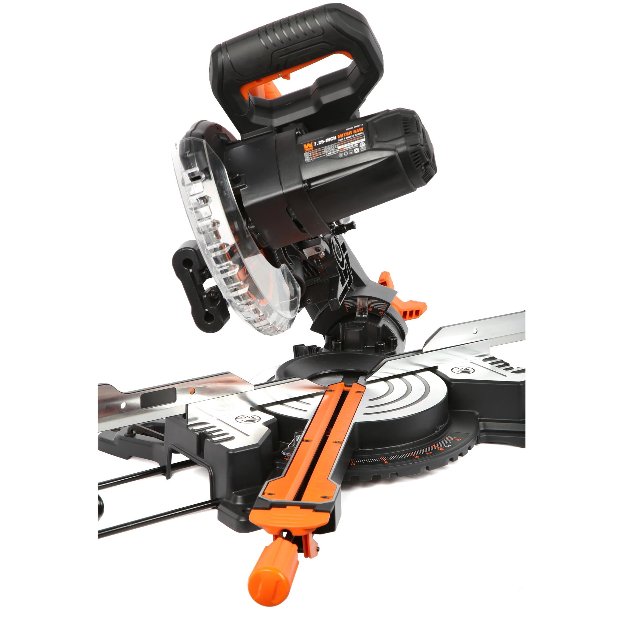 WEN 9.5-Amp 7.25-Inch Single Bevel Compact Sliding Compound Miter Saw with LED Cutline Guide