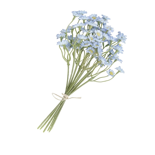 Ramo de adorno de flores artificiales, decoración artesanal, ramo falso de flores de simulación DIY para jardín, oficina, hogar, boda interior Azul