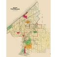 thumbnail image 2 of Cram 15x18 White Modern Wood Framed Museum Art Print Titled - East Cleveland Ohio Landowner - Cram 1892, 2 of 4