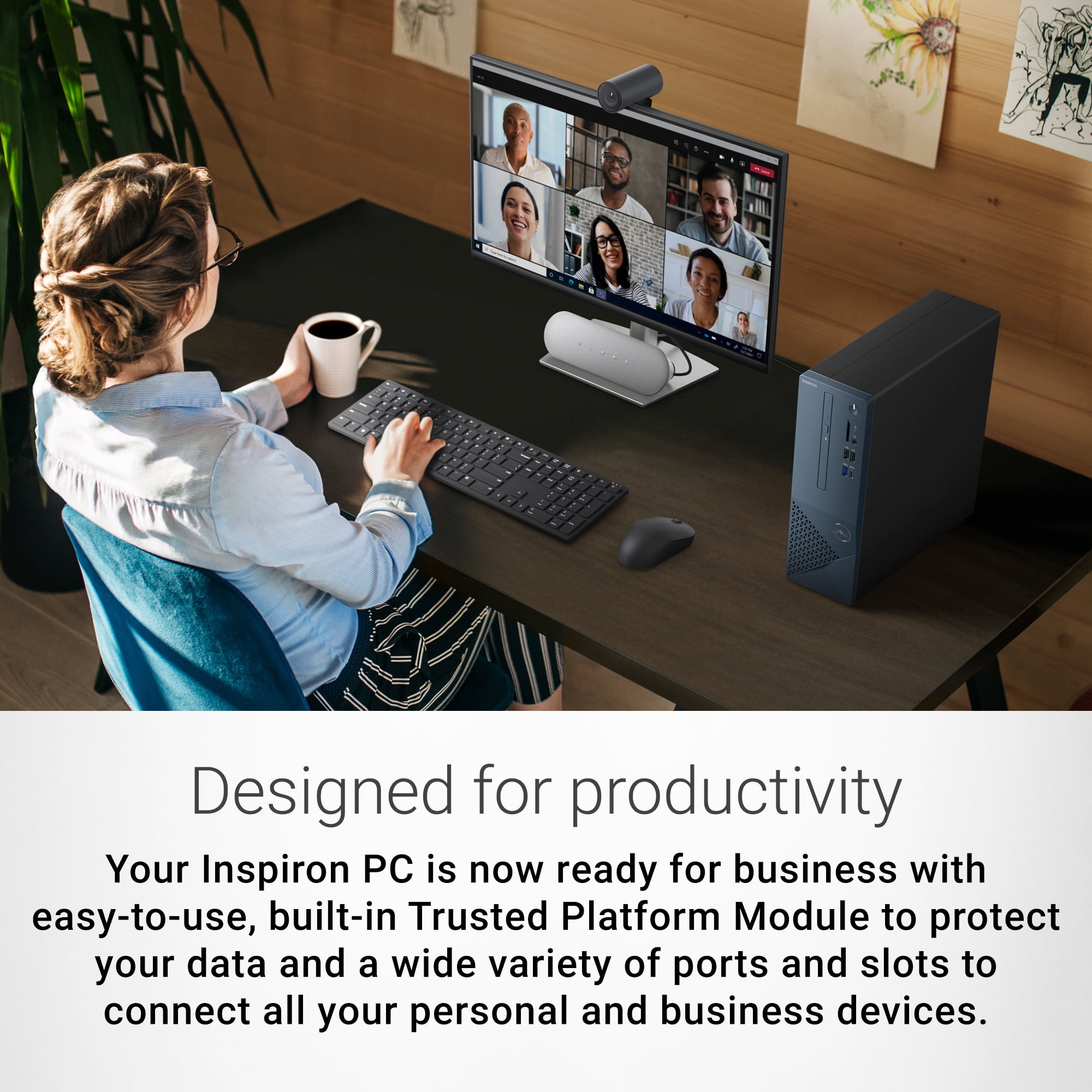 Dell Inspiron Small Desktop 3030S Intel Core i5 14400 16GB RAM 1TB NVMe SSD Mist Blue