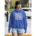 thumbnail image 2 of Cluttered Teen Stickers Hoodie Women -Image by Shutterstock, Female XX-Large, 2 of 4