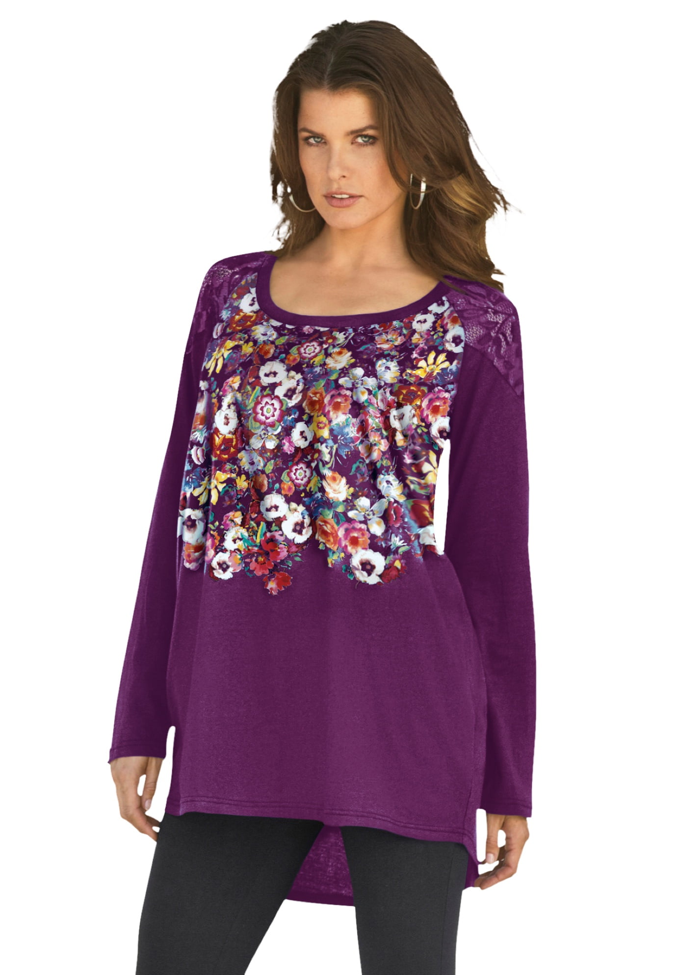 purple baseball tee women's
