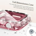 thumbnail image 4 of Allytechgroup Case for iWatch Series 10 42mm with Screen Protection, Bling Sparkly Diamond Rhinestones Compatible with MagSafe Shockproof Full Body Cover for Women Girls, Pink, 4 of 7