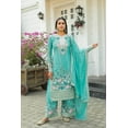 thumbnail image 2 of Faux Georgette New Punjabi Style Sharara Suit For Women Ready To Wear Salwar Kameez With Dupatta Moti work, 2 of 2