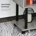 thumbnail image 5 of HomCom L-Shaped Rotating Computer Desk with Storage Shelves Rolling Writing Table Home Office Study Workstation for Home & Office, Grey, 5 of 9
