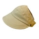 thumbnail image 5 of Sombrero para el sol para mujer, sombrero informal de ala ancha con protección solar, sombrilla, cola de caballo, senderismo Caqui, 5 of 9