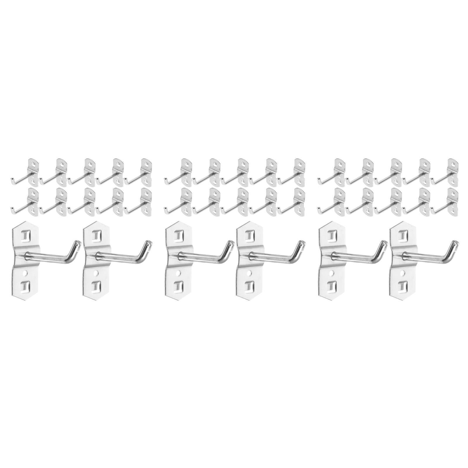 OUNONA 36 pcs  Pegboard Wall Hooks, Panel Display Hooks Heavy Duty Metal Displays Hooks Retail Hanging Hooks Wall Panel Hooks   for Shop Organization Garage Storage