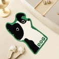 thumbnail image 1 of Puppy Shaped Absorbent Bathroom Rug | Soft Irregular Polyester Carpet | Non-Slip Floor Mat | Living Room | Bedroom | Machine Washable | Green | 40x60cm | 1-Pack, 1 of 6