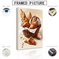 thumbnail image 5 of Rustic bread basket, croissants, baguettes, and sourdough canvas wall art, French pastry theme, baked goods, suitable for kitchen and restaurant decor poster frames., 5 of 10