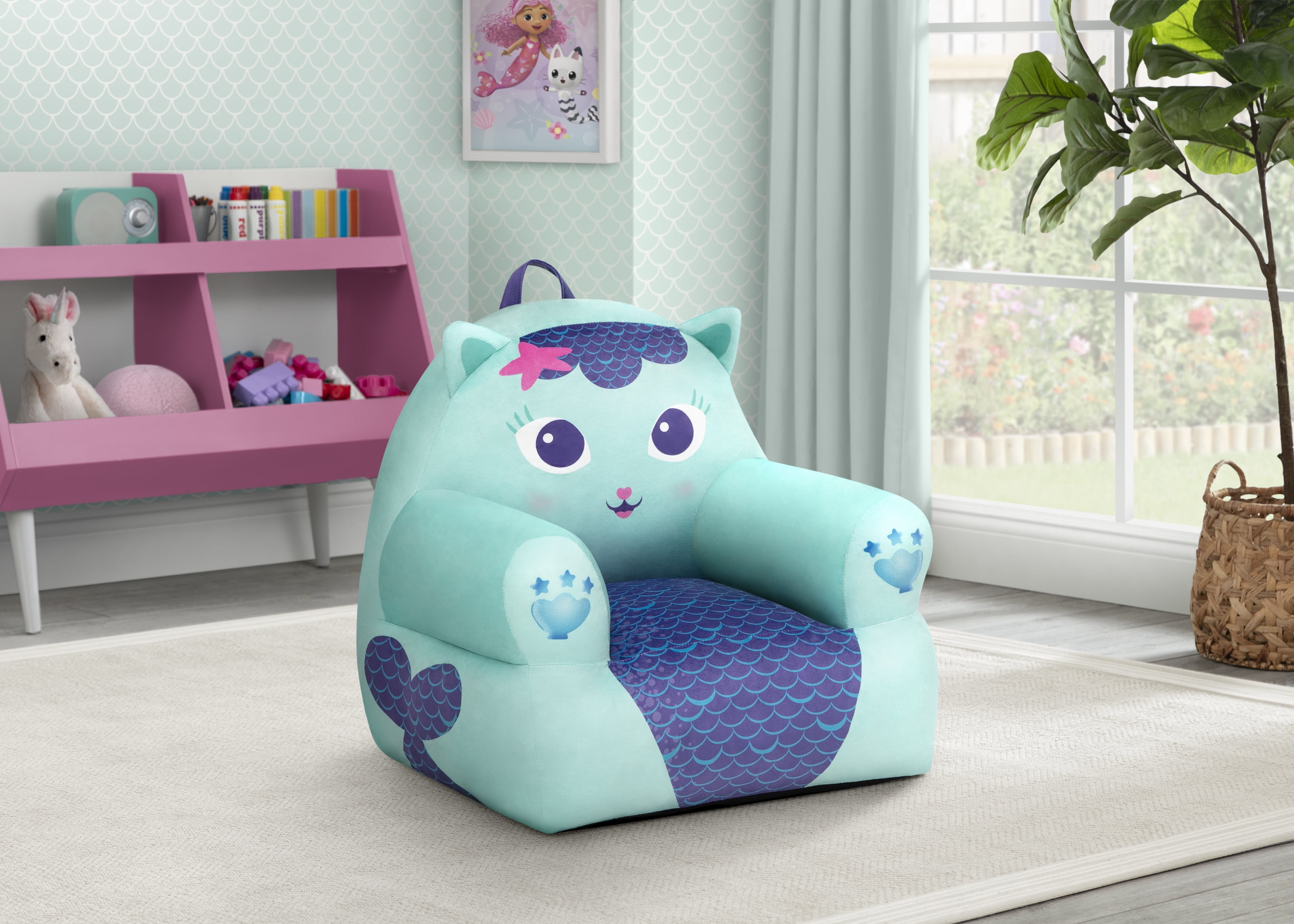 Gabby's Dollhouse Cozee Buddy Chair by Delta Children, Blue