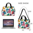 thumbnail image 3 of FORMRS 16" Laptop Bag Carrying Sleeve Case with Handle Travel Shoulder Briefcase, Purple Triangles, 3 of 8