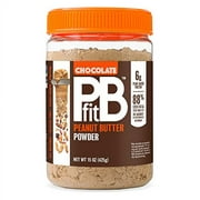 PBfit All-Natural Chocolate Peanut Butter Powder, Extra Chocolatey Powdered Peanut Spread from Real Roasted Pressed Peanuts and Cocoa, 6g of Protein (15 ounces)