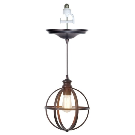 Instant Pendant Recessed Light Conversion Kit Brushed Bronze Globe