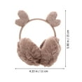 thumbnail image 2 of IBASETOY Fuzzy Ear Muffs Girls Ear Warmers Winter Accessory Khaki 1Pack, 2 of 5