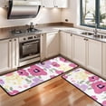 thumbnail image 3 of Kitchen Rugs Sets Of 2,Pioneer Flower Floral Print Pattern Anti Fatigue Kitchen Mat Rugs Non Slip Washable,Decorative Kitchen Floor Mats for Kitchen,Sink,Laundry,17"x47"+17"x47", 3 of 5