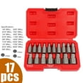 thumbnail image 1 of 17Pcs Screw Extractor Set Damaged Broken Bolt Screw Extractor Hex Head Extractor, 1 of 9