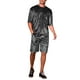 thumbnail image 2 of INSPIRAR CHIC Conjunto de camiseta de manga corta y pantalones cortos de verano para hombres en terciopelo M Negro, 2 of 6