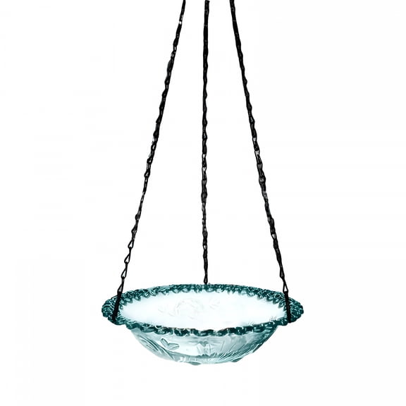 ACDANC Bird Bath for Outside,9 Inch Hanging Birdbath Bowl with Rust-Proof Chains,Hanging Bird Feeder for Outdoors Water Tray Or Bird for Garden Backyard Decor