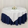 thumbnail image 2 of BalsaCircle 72" x 72" White Square Satin Table Overlays Smooth Finish Wedding Party Tablecloth Linens Dinner, 2 of 8