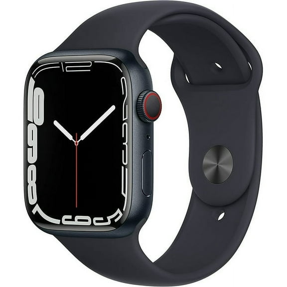 Pre-Owned Apple Watch Series 7 GPS Cellular 41mm Midnight Aluminium Black Sport Band - Good