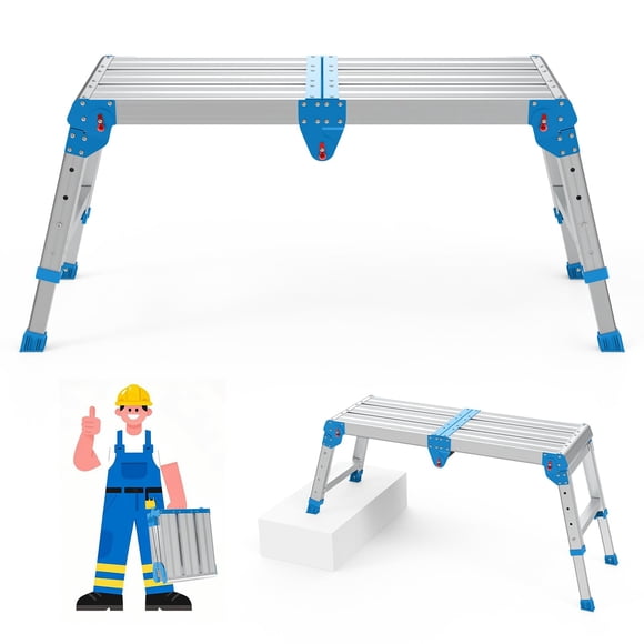 Taburete plegable Loyoda de 4 alturas, 35-51 cm, capacidad de 227 kg