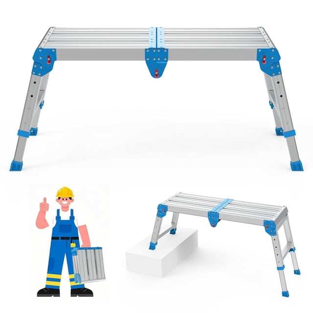 Taburete plegable Loyoda de 4 alturas, 35-51 cm, capacidad de 227 kg