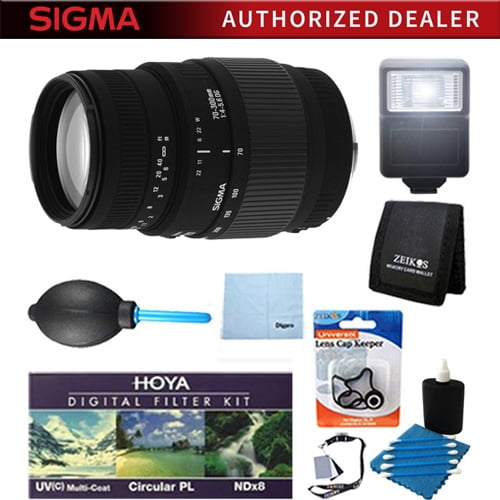 Sigma 70 300mm F 4 5 6 Dg Macro Telephoto Zoom Lens For Nikon Slr Cameras Includes Bonus Xit Bounce Zoom Slave Flash Enhance Photos Colors And Saturation And More Walmart Com Walmart Com