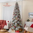 thumbnail image 4 of Costway 9 FT Artificial Christmas Tree with Quick Power Connectors,1223 Flocked Branch Tips, 4 of 10