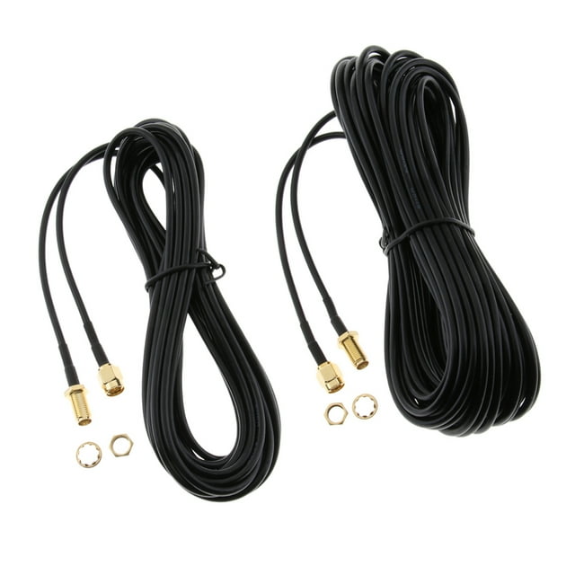 Paquete de 2 cables de extensión de baja pérdida (50 ohmios) - a - Extensor de conector de para enrutador in shamjiam Cable de extensión de antena de 5 m