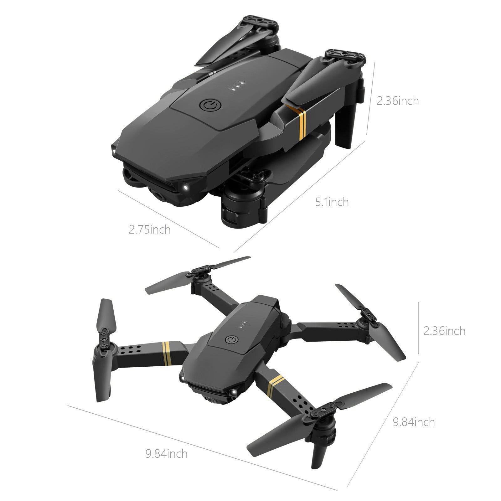 Drone with High-Definition Camera, Folding Body, Optical Flow Localization, Remote Control Toys Gifts for Boys and Girls