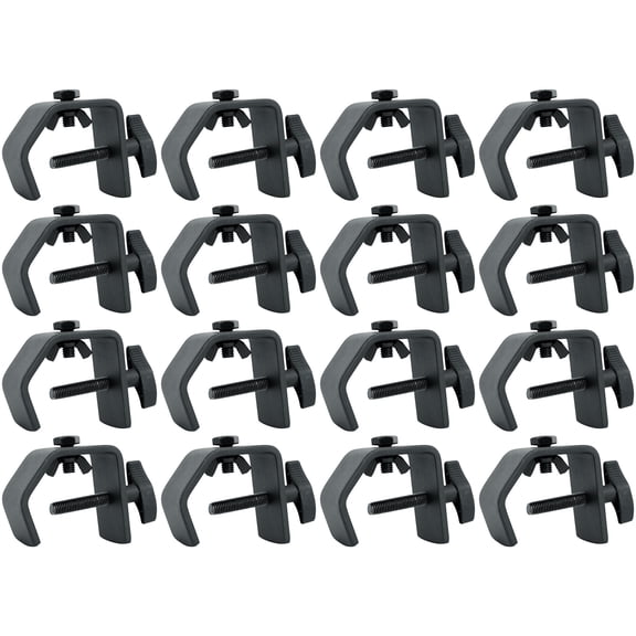 16) Rockville LC70 Heavy Duty C Clamps Mount Light Up to 70 LBS, Adjustable Knob