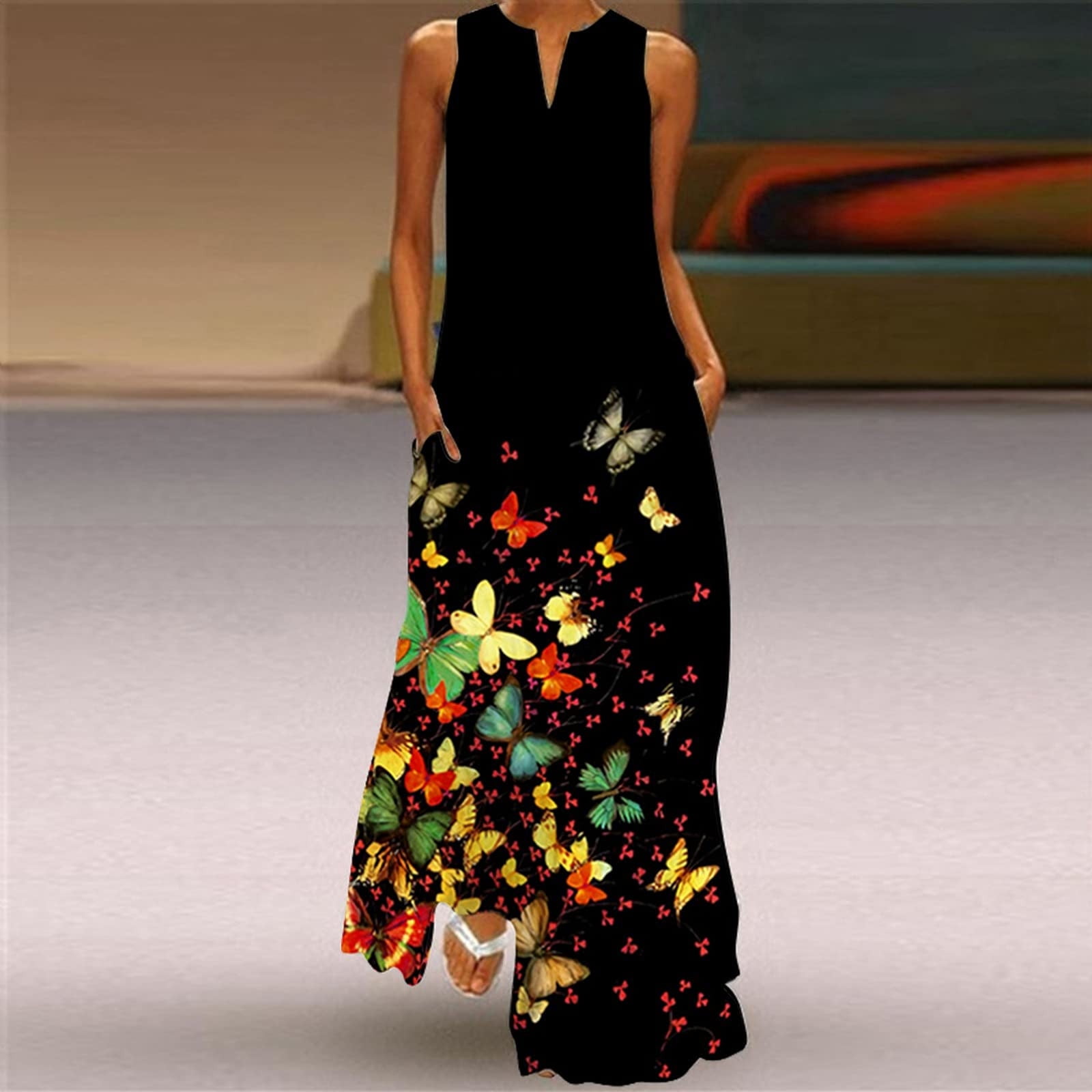 Clearance Dress! KUNPENG Women's Summer Maxi , Ladi Loose Maxi Skirt