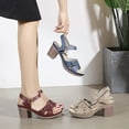 thumbnail image 3 of Peep Toe Ladies Summer Shoes for Dress Women Wedge Heel Sandals High Heel Woman Sandals, 3 of 6