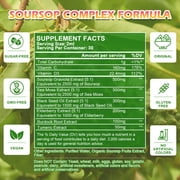 Soursop Bitter Liquid Drops,With Balckseed oil, Elderberry,Sea Moss,Soursop Graviola Guanabana Drop 2 Fl Oz