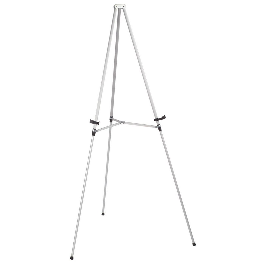 Displays2go Aluminum FloorStanding Display Easel with Telescoping Legs