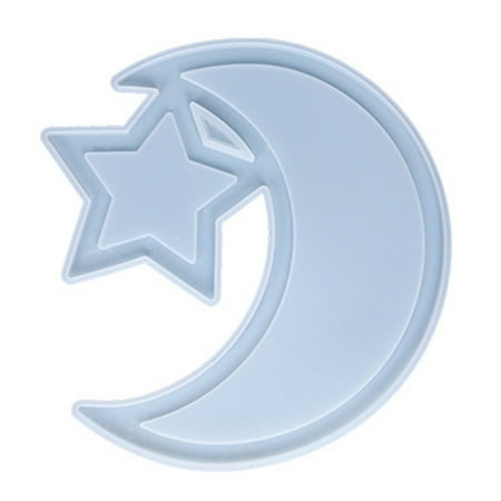 

AOOOWER Ramadan Dessert Tray Resin Mold Moon Star Ramadan Serving Plate Silicone Mould