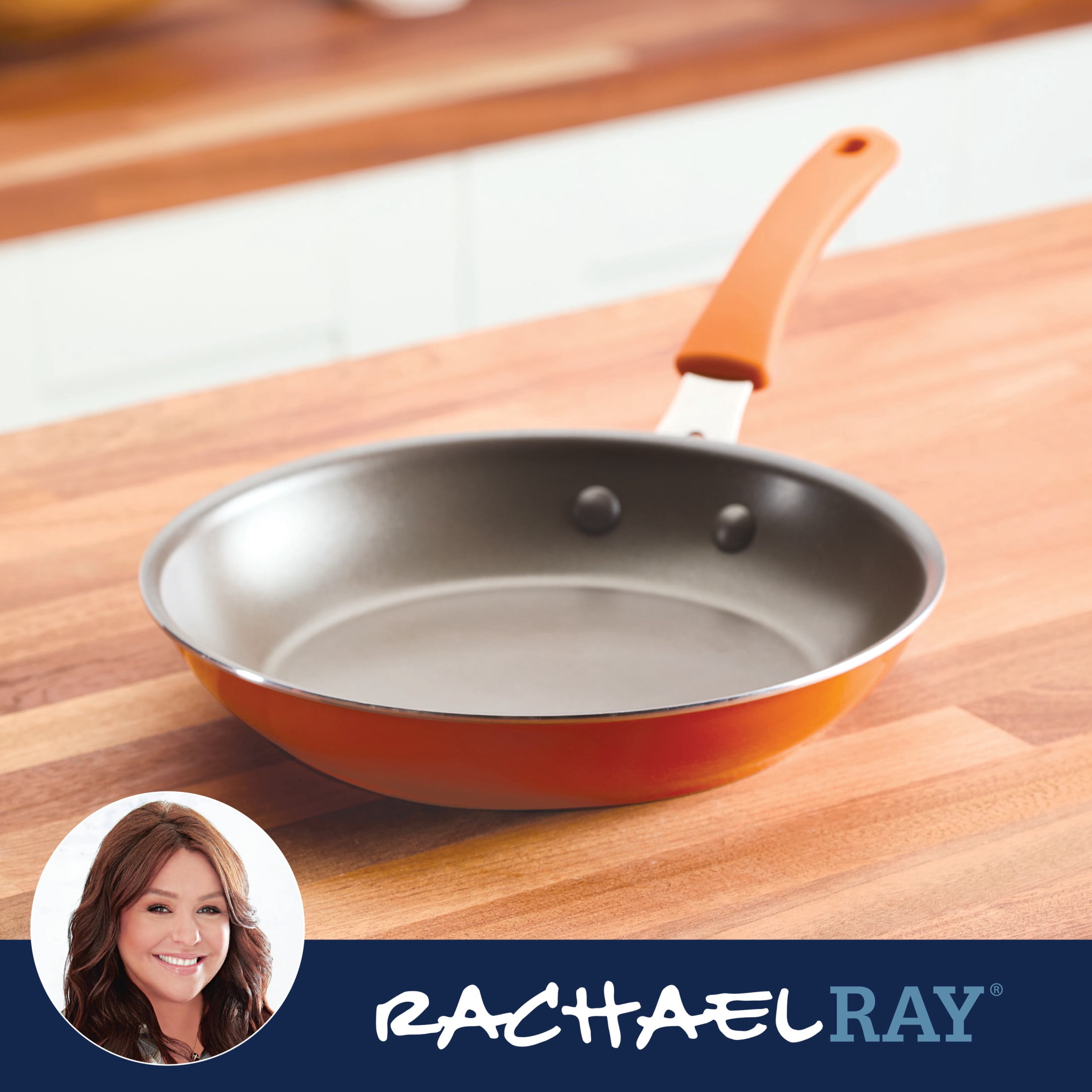 Rachael Ray Cook + Create 10-Inch Nonstick Frying Pan, Orange