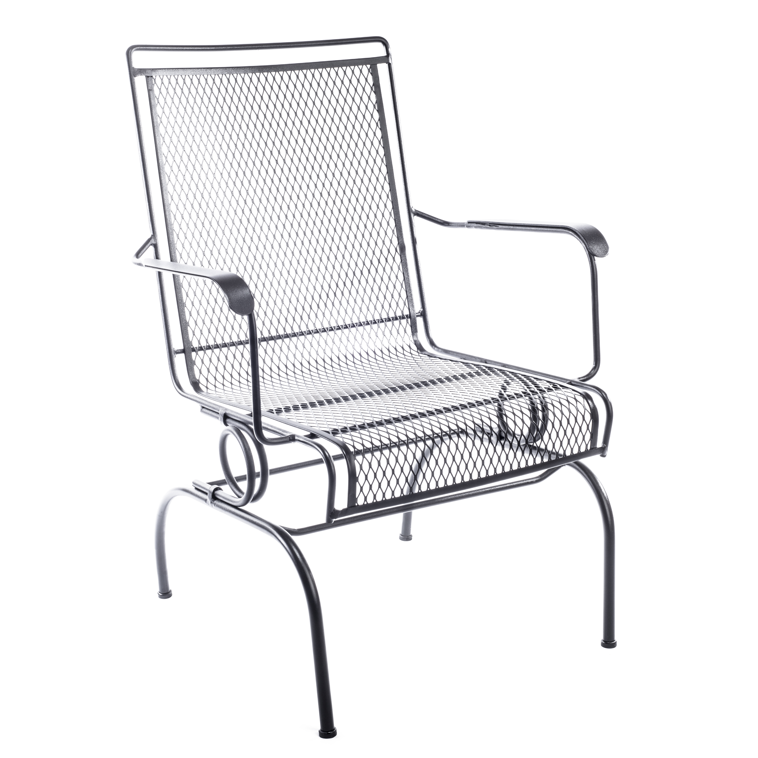 Arlington House Wrought Iron Outdoor Action Dining Chair, Charcoal - image 2 of 5