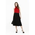 thumbnail image 4 of Black Eight Gore Calf Length Midi Skirt for Every Occasion, 4 of 5