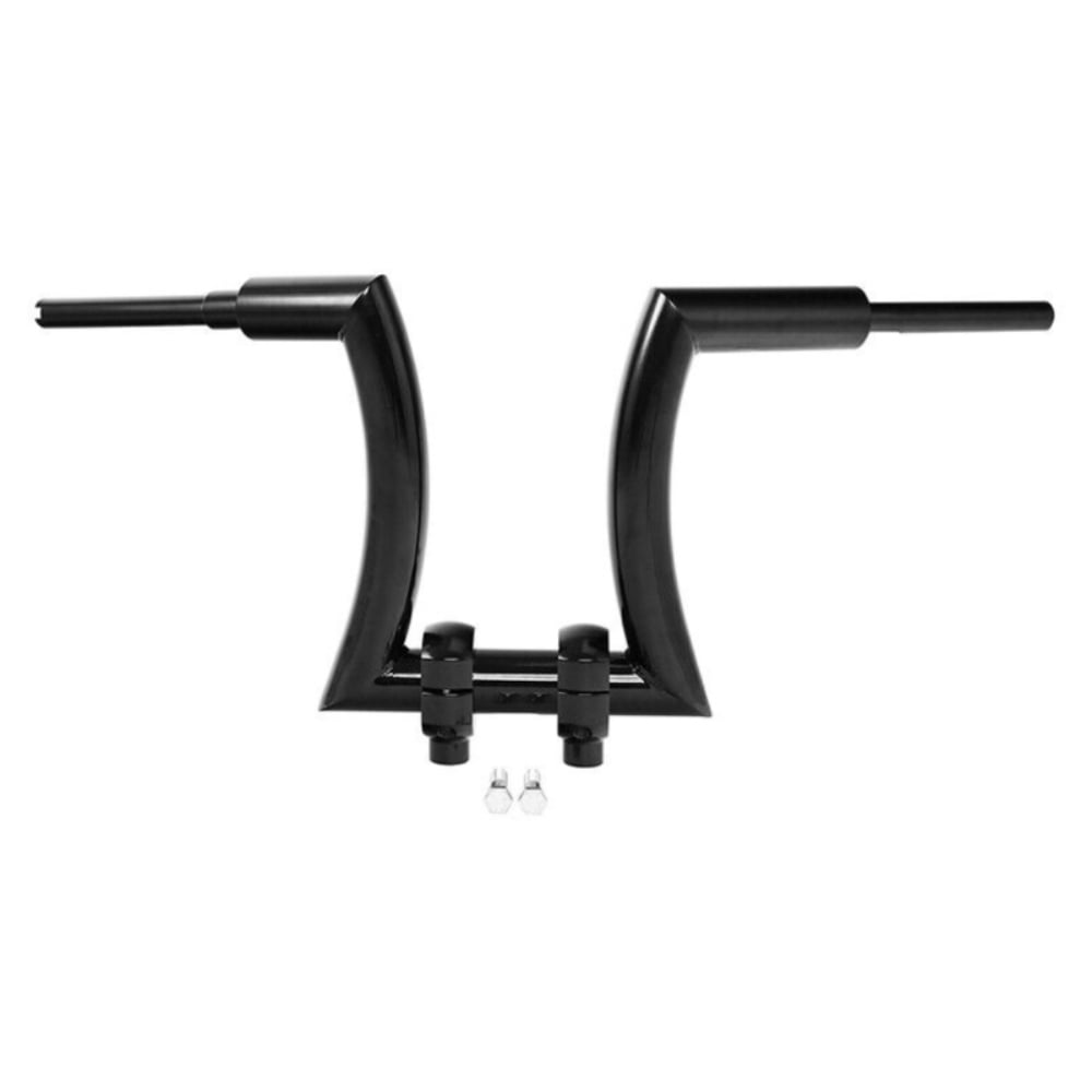 Black 14" Rise 2" Ape Hanger Handlebar w/ Risers For 19652022 Harley