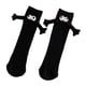 thumbnail image 3 of Calcetines divertidos y originales, suaves y transpirables, de media caña, para parejas cogidas de la mano (1 unidad) Negro, 3 of 9