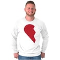 thumbnail image 4 of Other Half Heart Cute Matching Set Plus Size Long Sleeve Graphic Tee Shirt Brisco Brands 2X, 4 of 6