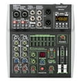 thumbnail image 1 of 4/6 Channel Input Mixing Console 48V 99 DSP Effect Bluetooth DJ Mixer USB PC Play Record Podcast Sound Table AM-AX4, 1 of 6