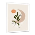 thumbnail image 2 of Designart 'Abstract Geometrical Leaf With Moon I' Modern Framed Art Print, 2 of 4