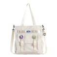 thumbnail image 1 of Sac Décontracté pour Femmes Sac en Toile Mignon Sac Quotidien pour Filles (Blanc), 1 of 9