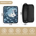 thumbnail image 4 of Hair Tool Organizer Bag with Heat Resistant Mat Removable Travel Storage Case for Hot Air Brushes Curling Irons Swirl Fish and Cat, 4 of 8