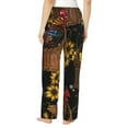 thumbnail image 3 of Naloa Embroidery Chicken Rooster Print Women’s Ultra-Soft Comfy Pajama Lounge Pants with Pockets & Drawstring, 3 of 8