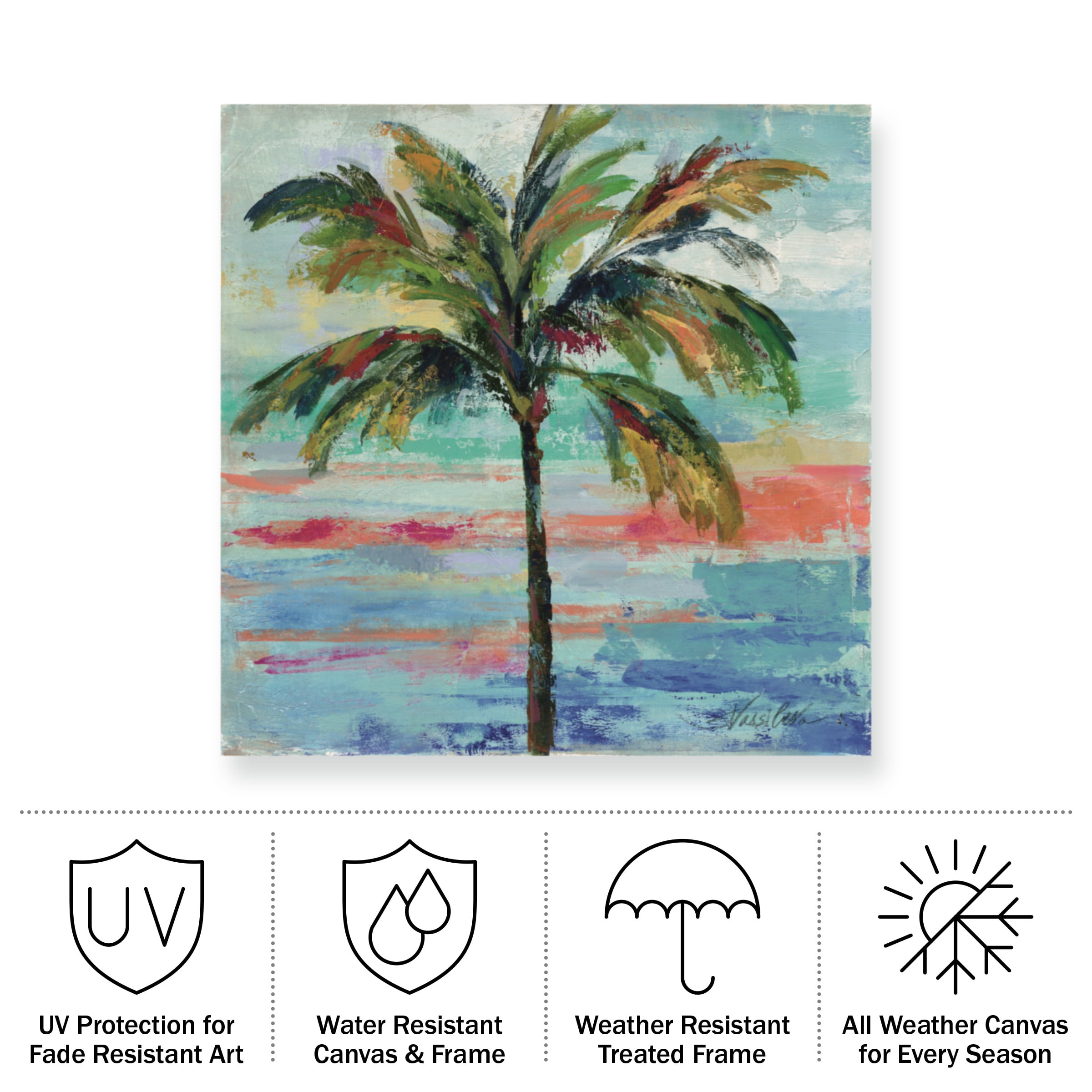 Silvia Vassileva ' Palm Ii' Outdoor All-Weather Wall Decor